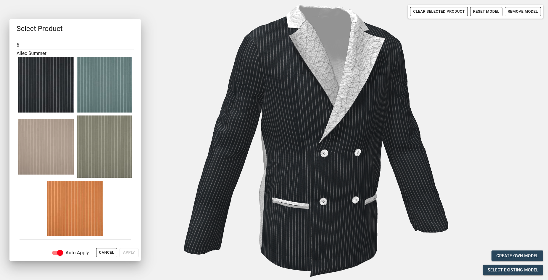 3D model dressing the first example.