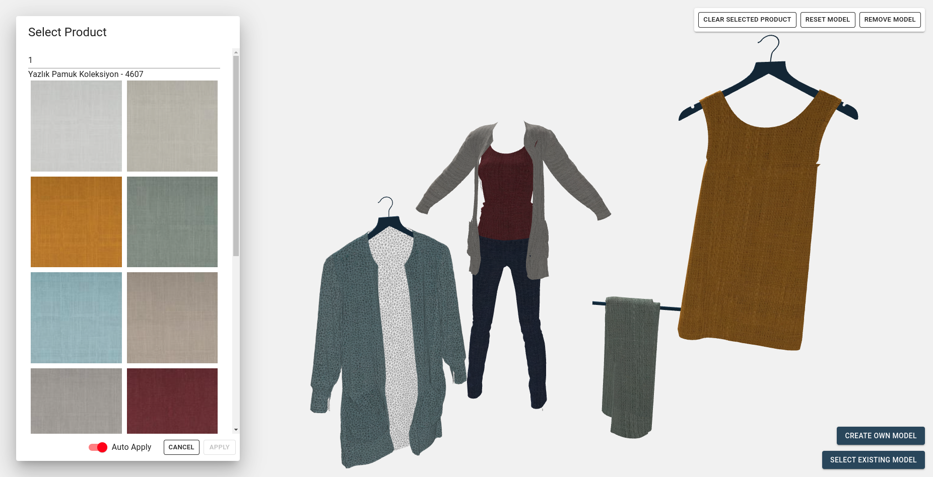 3D model dressing the second example.